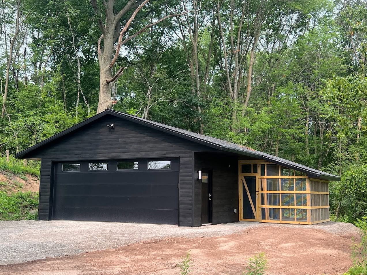 Finished detached residential garage