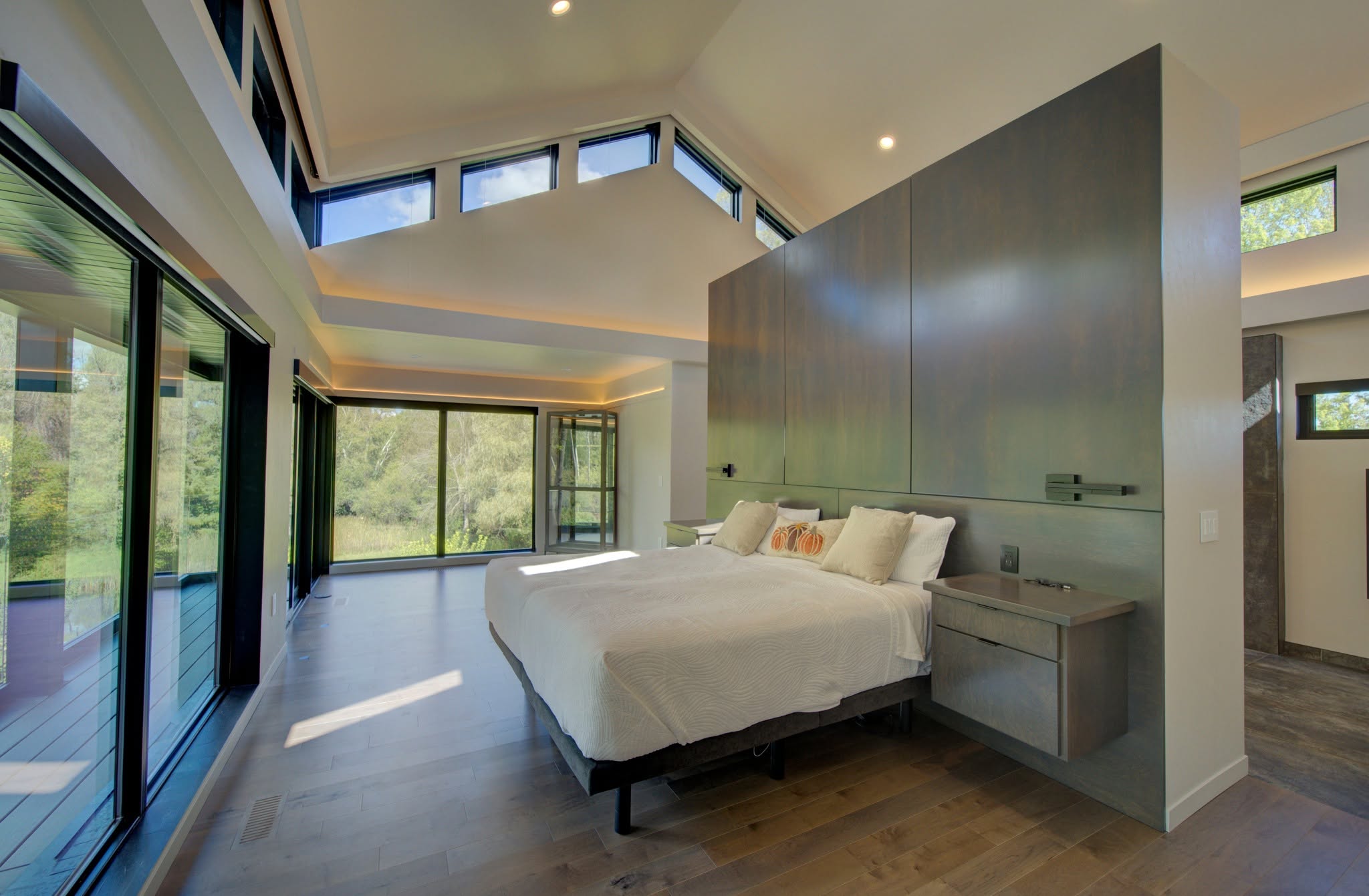 Finished modern bedroom interior