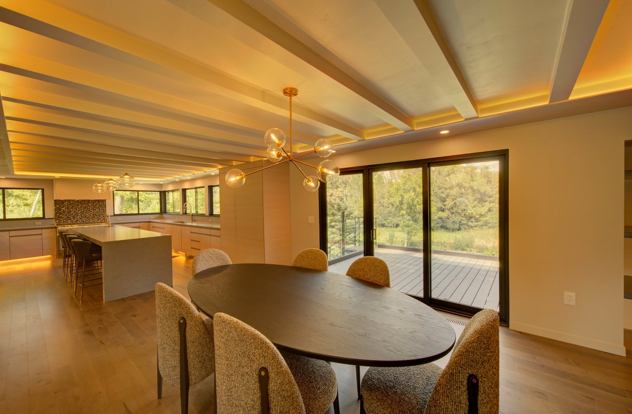 Finished residential dining area