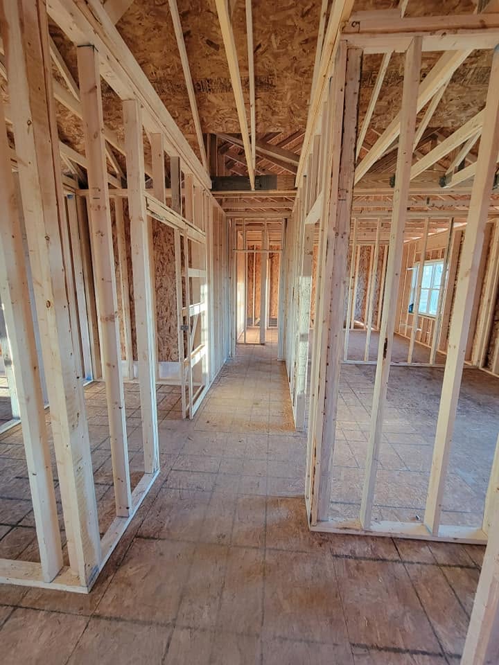 Residential framing under construction