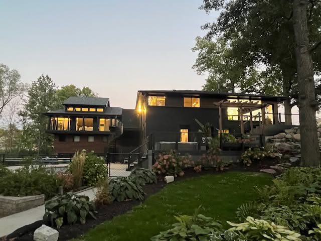 Completed modern custom home