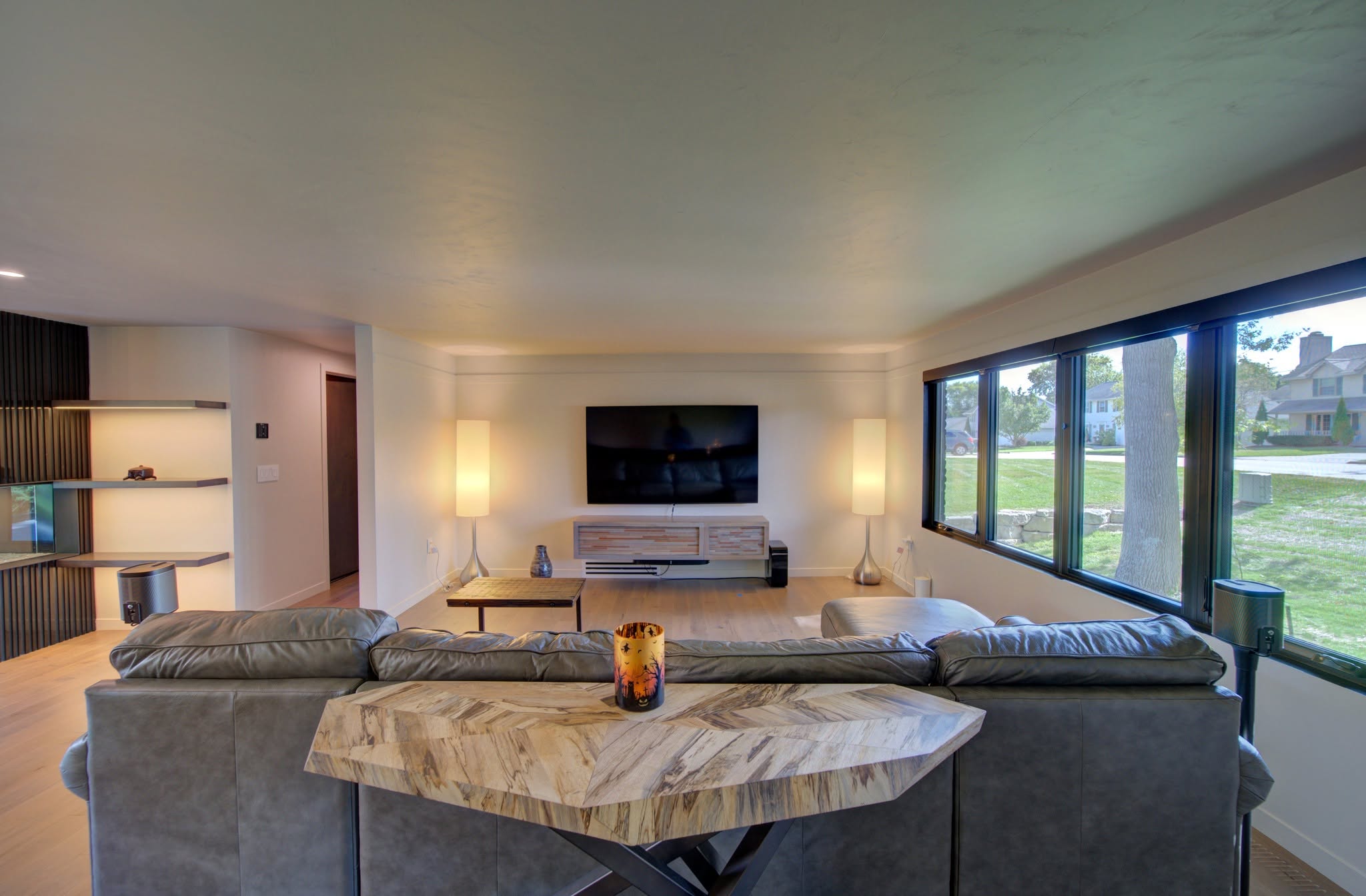 Finished residential living room