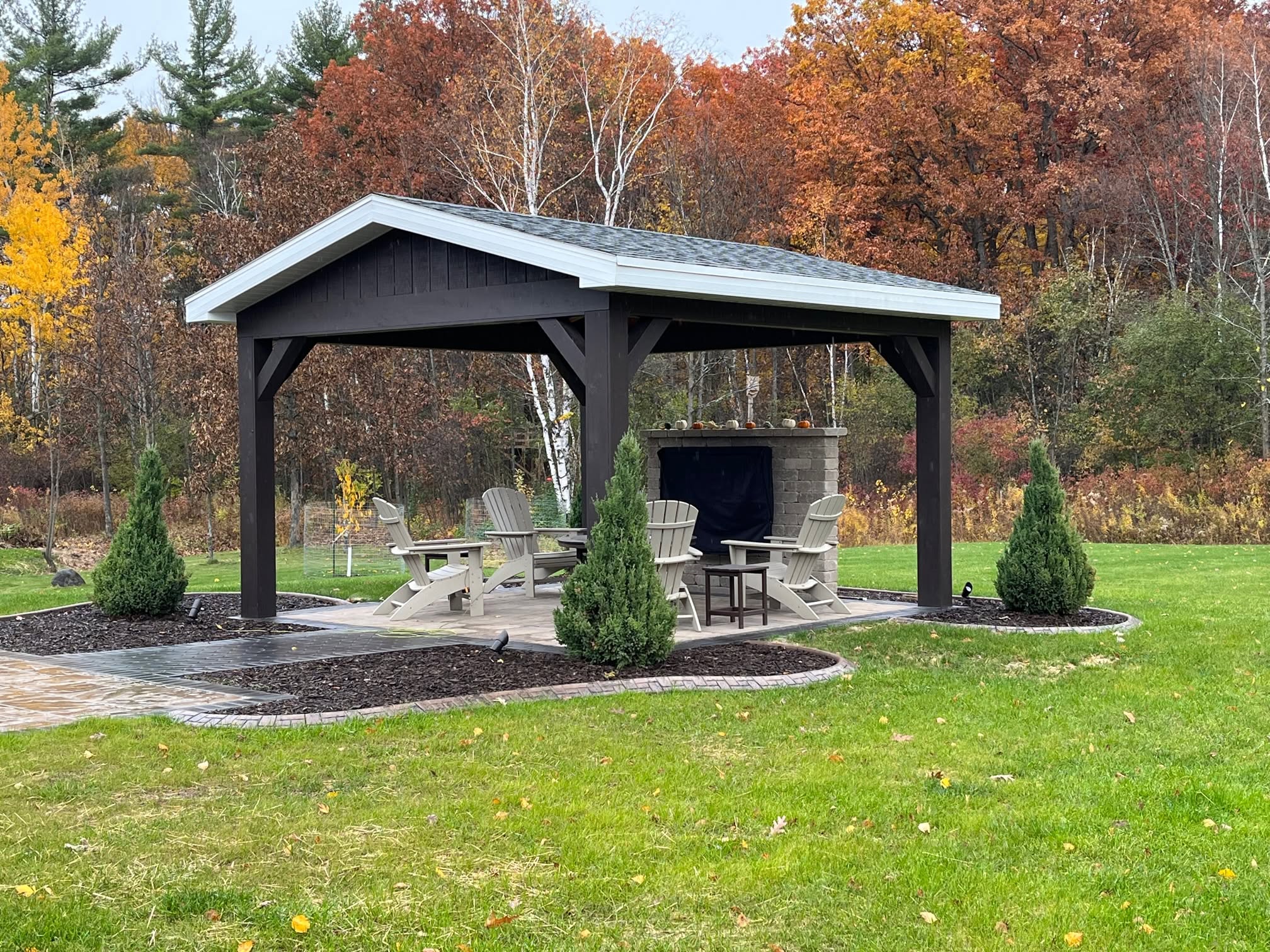 Finished covered residential outdoor space